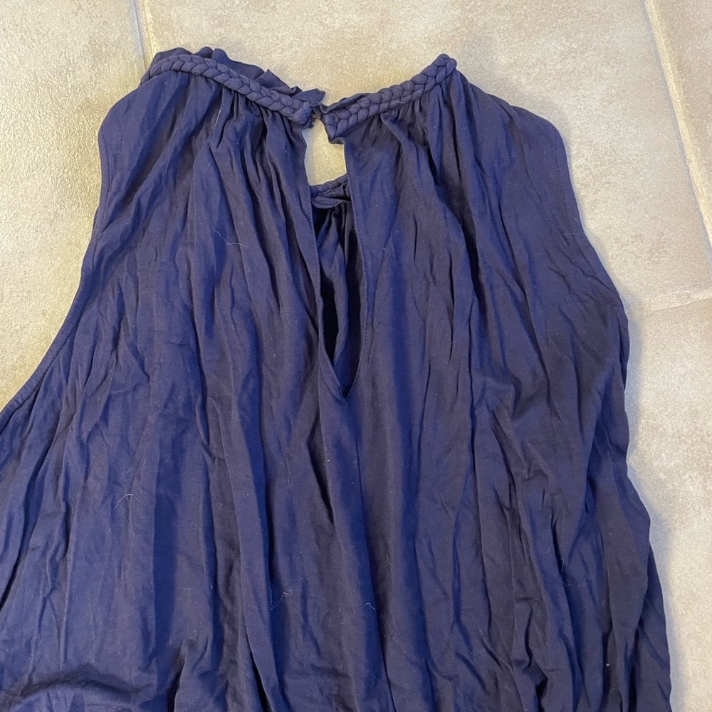 Blush noir high braided neck top navy - Picture 2 of 4